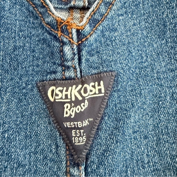 OshKosh B'gosh kids Blue Denim Overalls size 12M - Picture 7 of 9